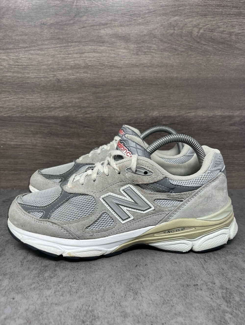 New Balance 990v3 Made in USA Womens Size 8 Gray Silver Suede Mesh Running Shoes